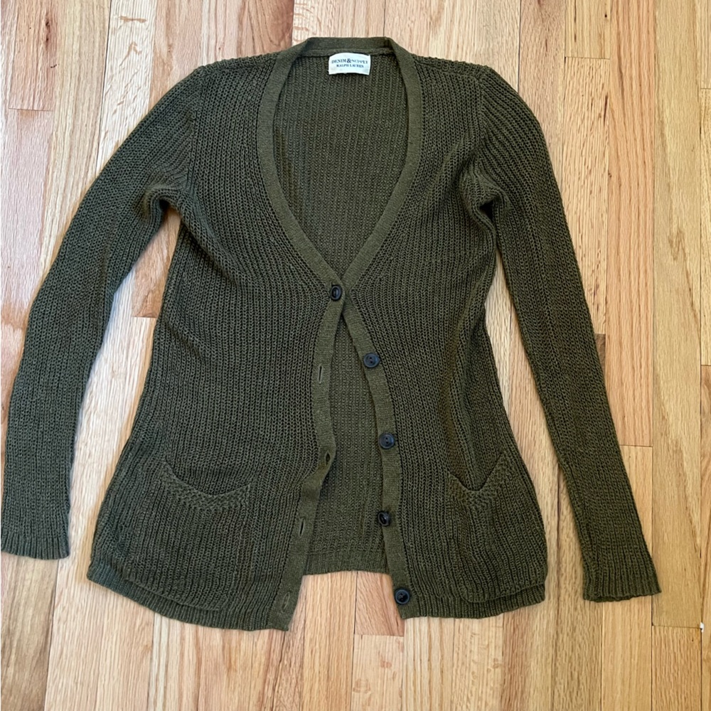 Ralph Lauren Dark Green Women's Cardigan
